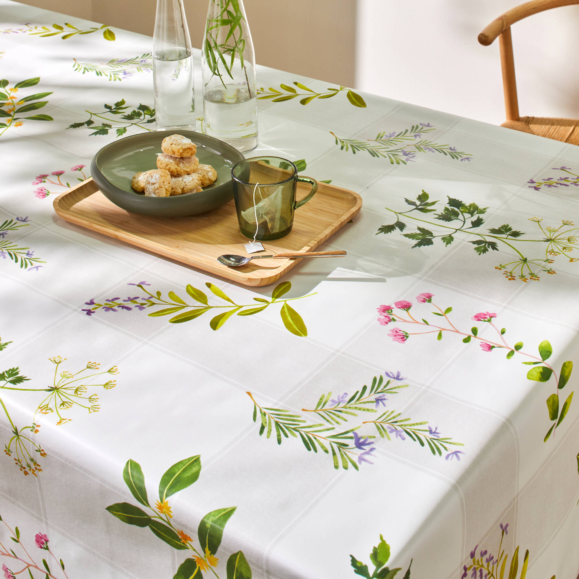 Nappe toile cirée imprimé printanier