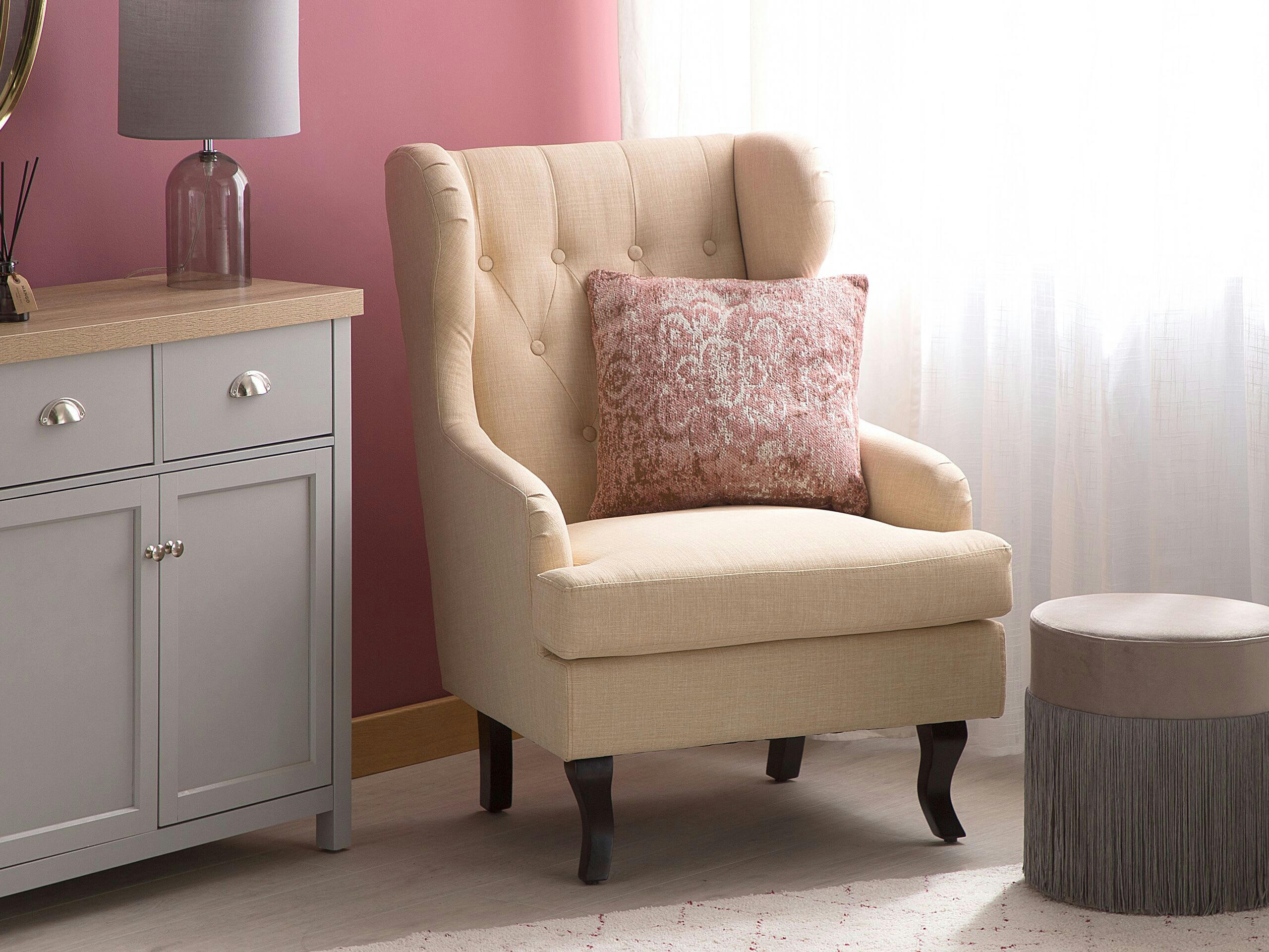 ALTA - Fauteuil en tissu beige