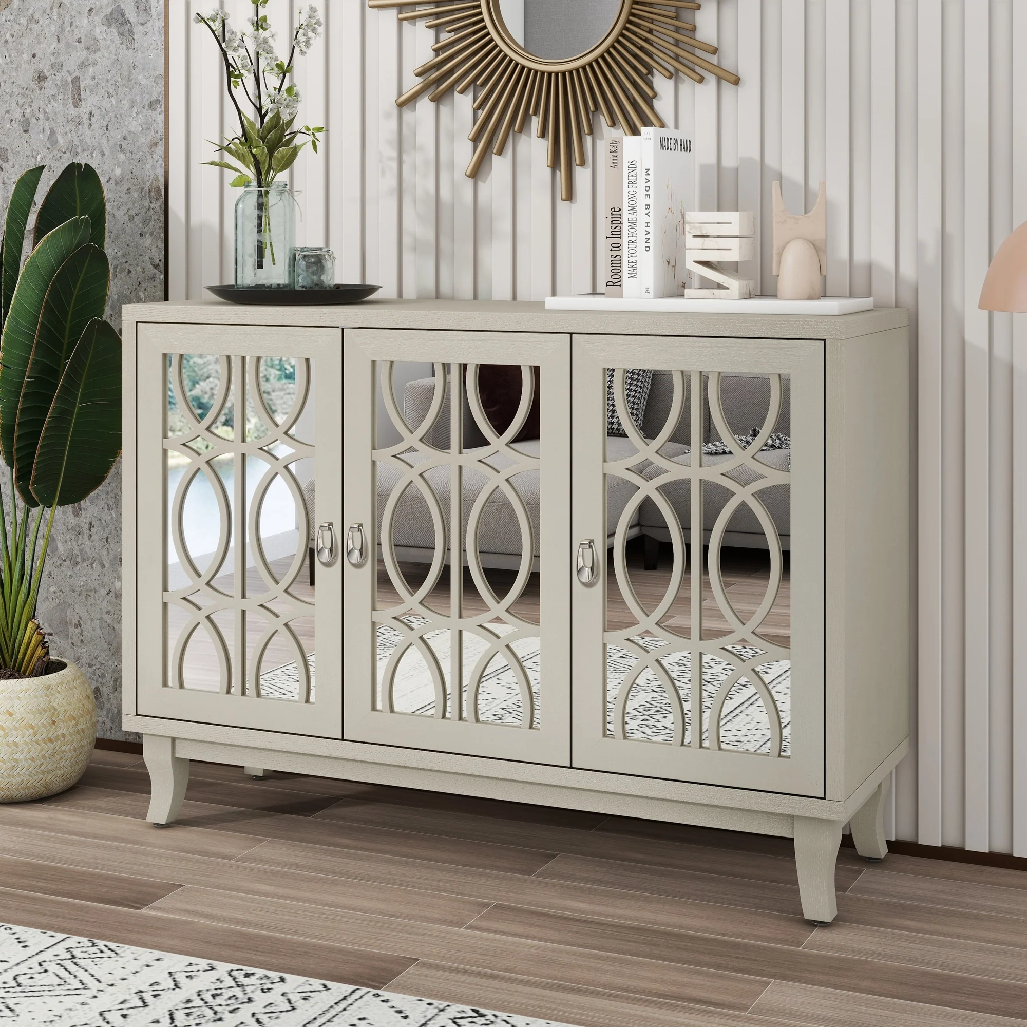 Sideboard with 3 Glass Doors