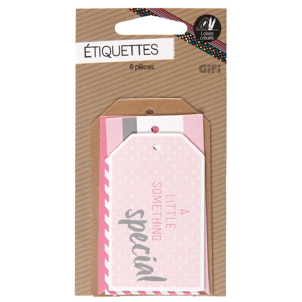 étiquette x6 rose
