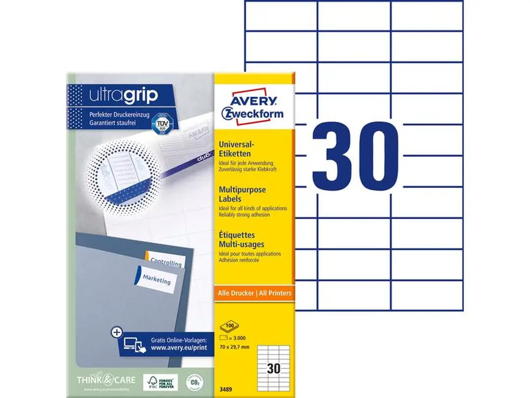 Etiketten 100er-Set Universal-Etiketten