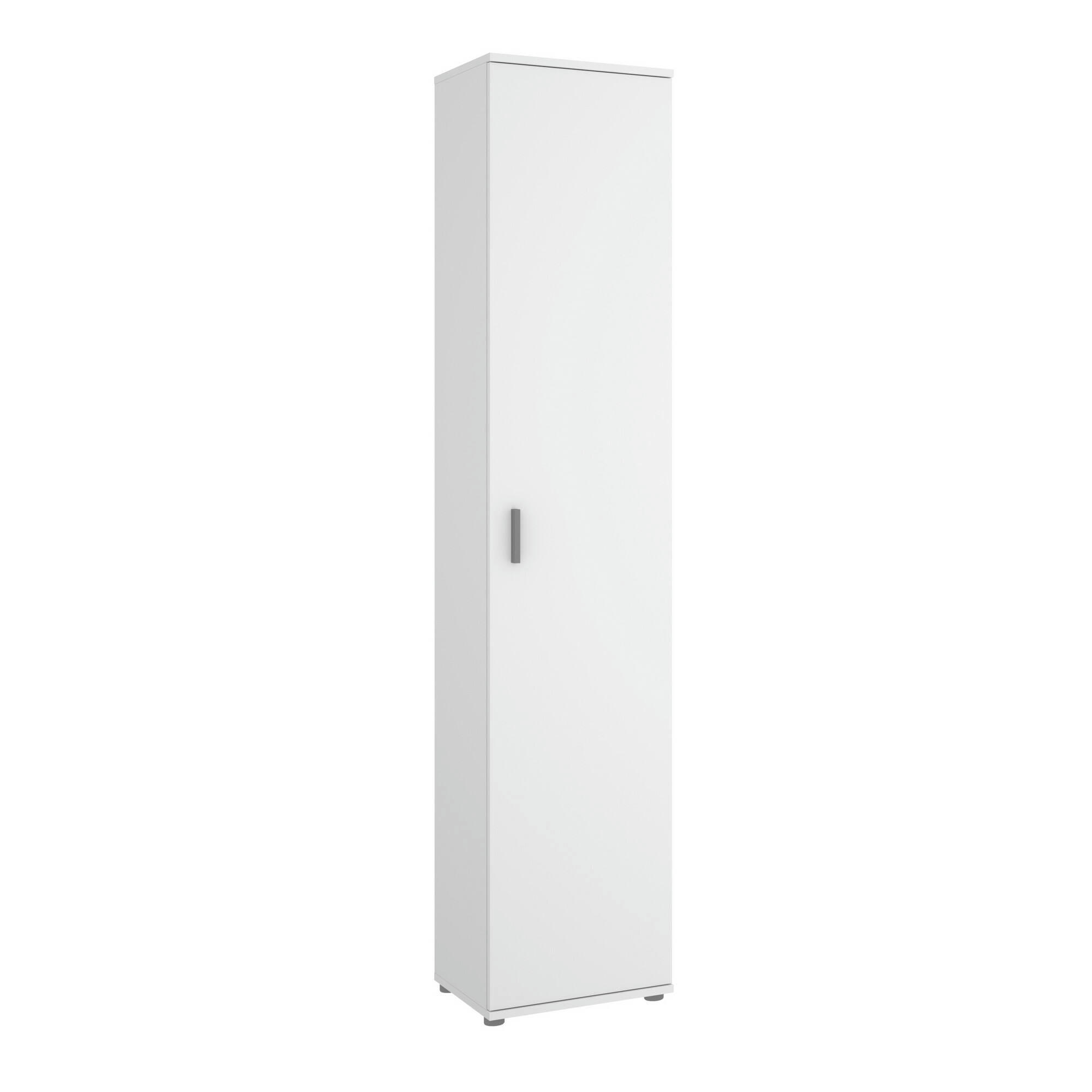 DFUZAT - Placard polyvalent 1 porte effet bois blanc