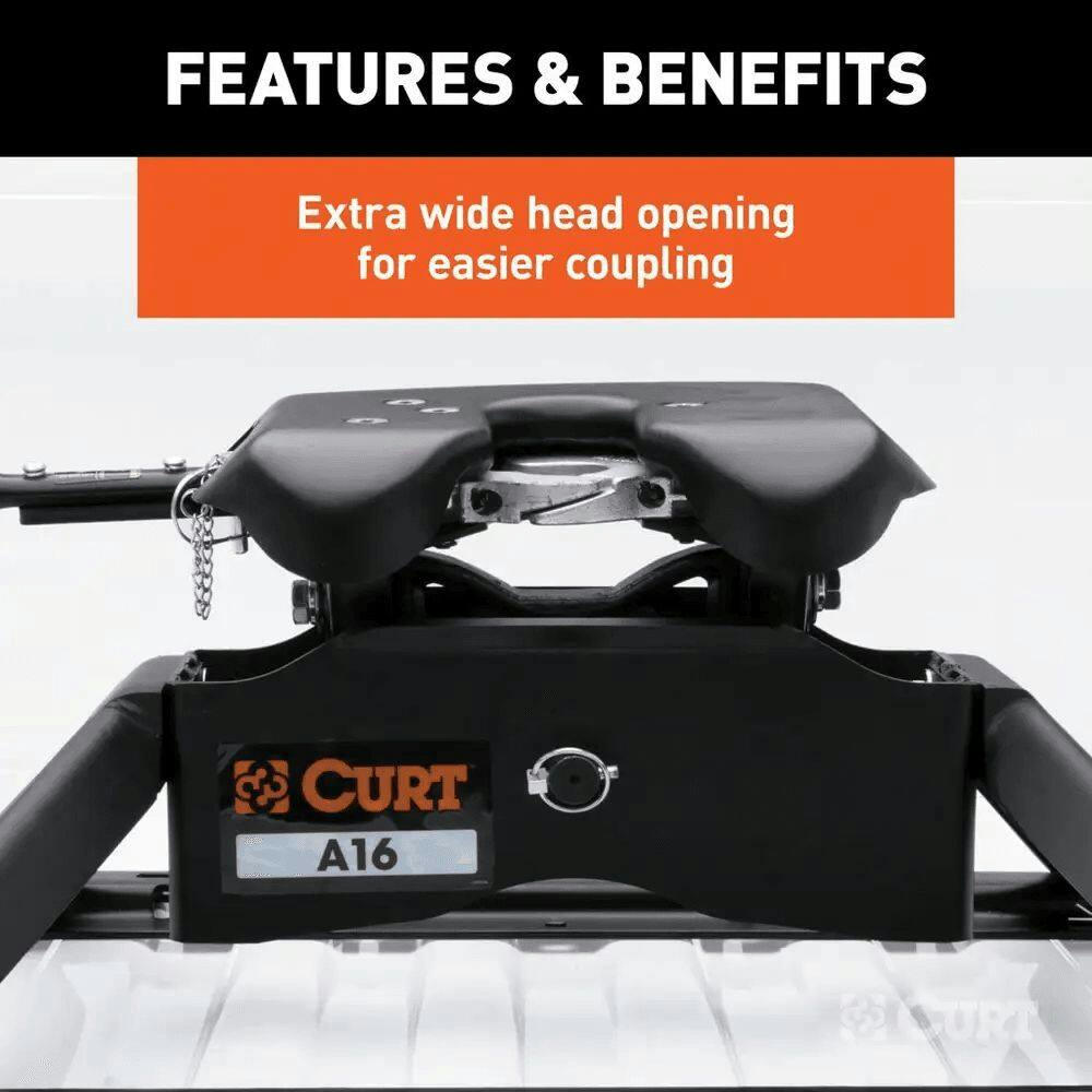 CURT A16 5th Wheel Hitch with Rails