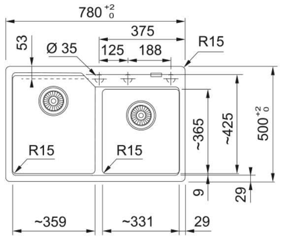 FRANKE Zlewozmywak UBG 620-36-33 czarny mat 114.0697.746