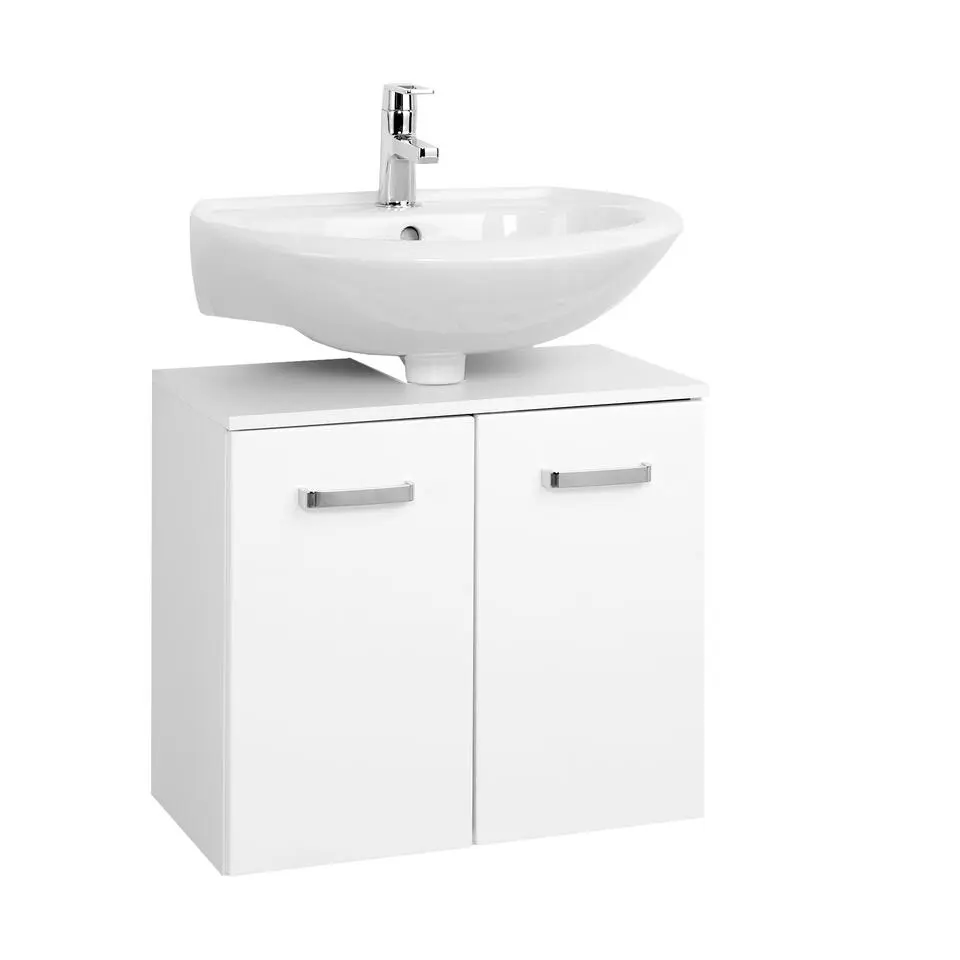 Wastafelonderkast Bobbi 60cm 2 deuren - wit