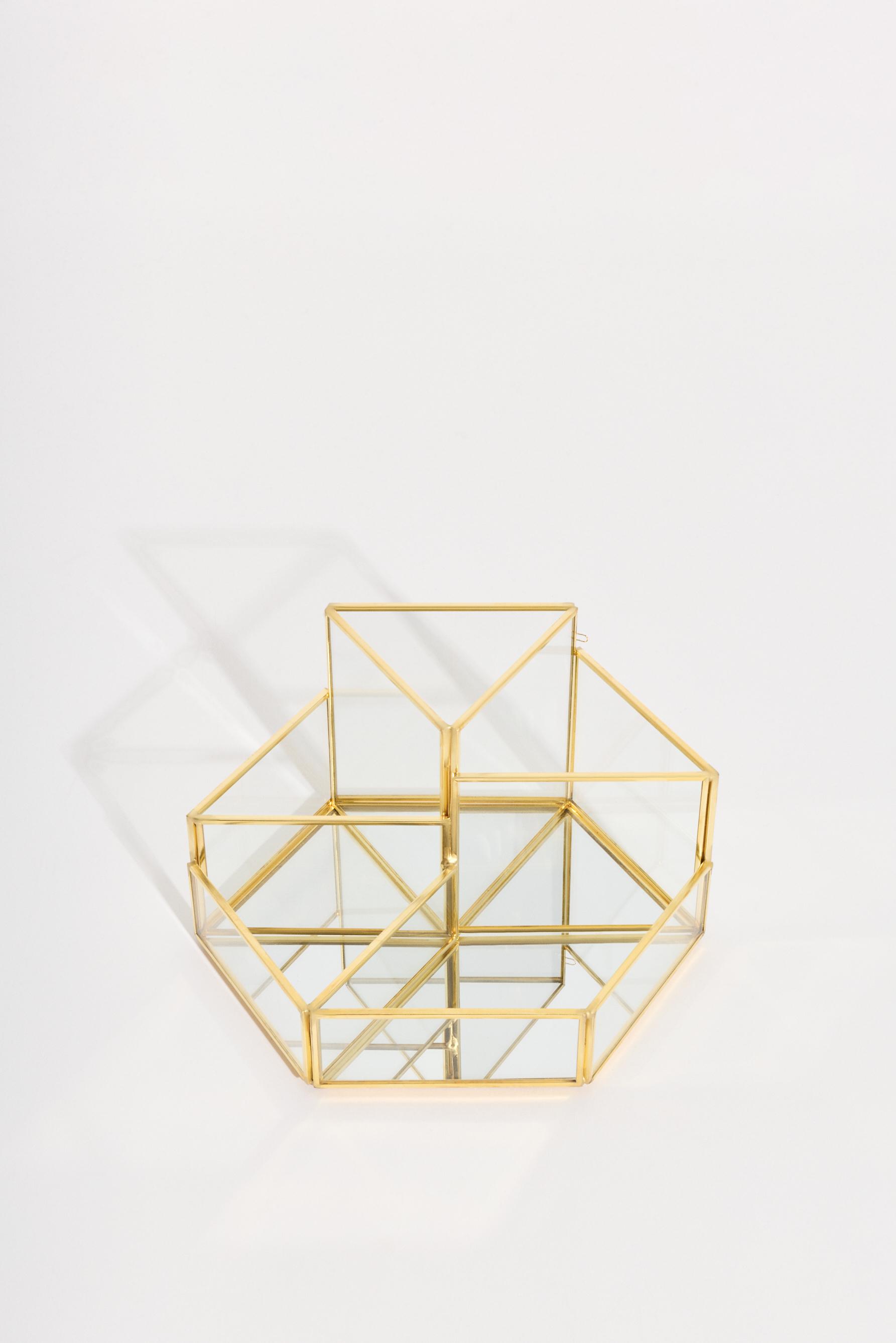Caja cristal hexagonal 19,5 cm