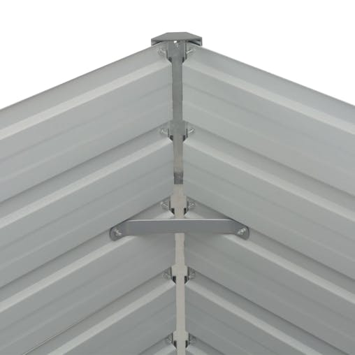 NNEVL Raised Garden Bed Anthracite 160x80x77 cm Galvanised Steel