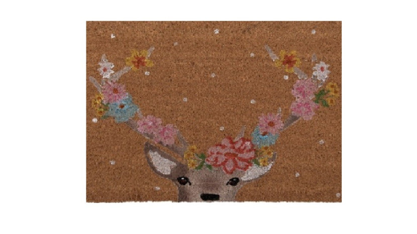 Wycieraczka wejściowa kokos Deer with Flowers