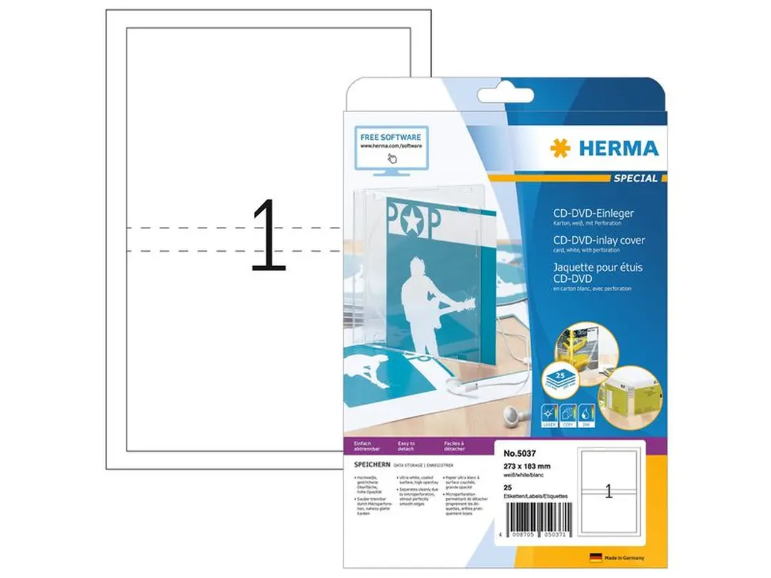 Karte 25er-Set Herma