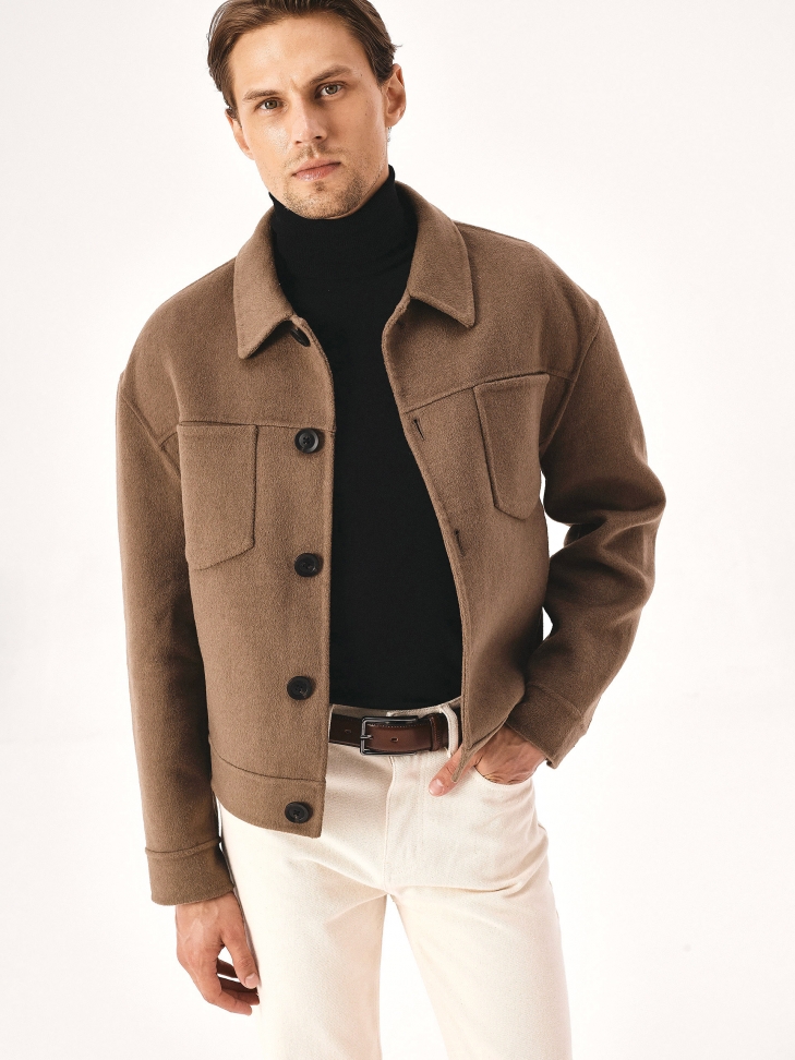 Brown men's formal belt