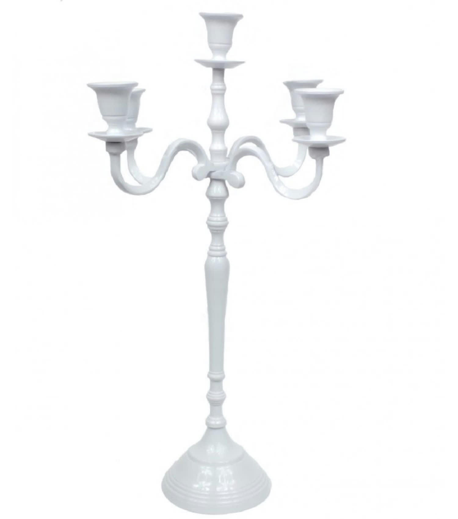VICTORIA - Chandelier baroque blanc H77cm