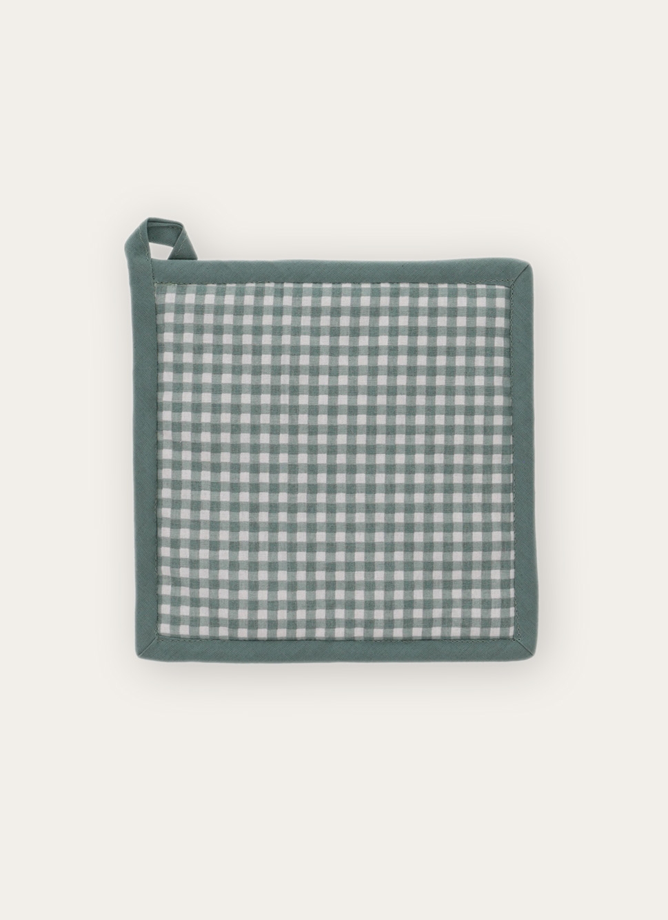 MANIQUE EN COTON VICHY AMANDE