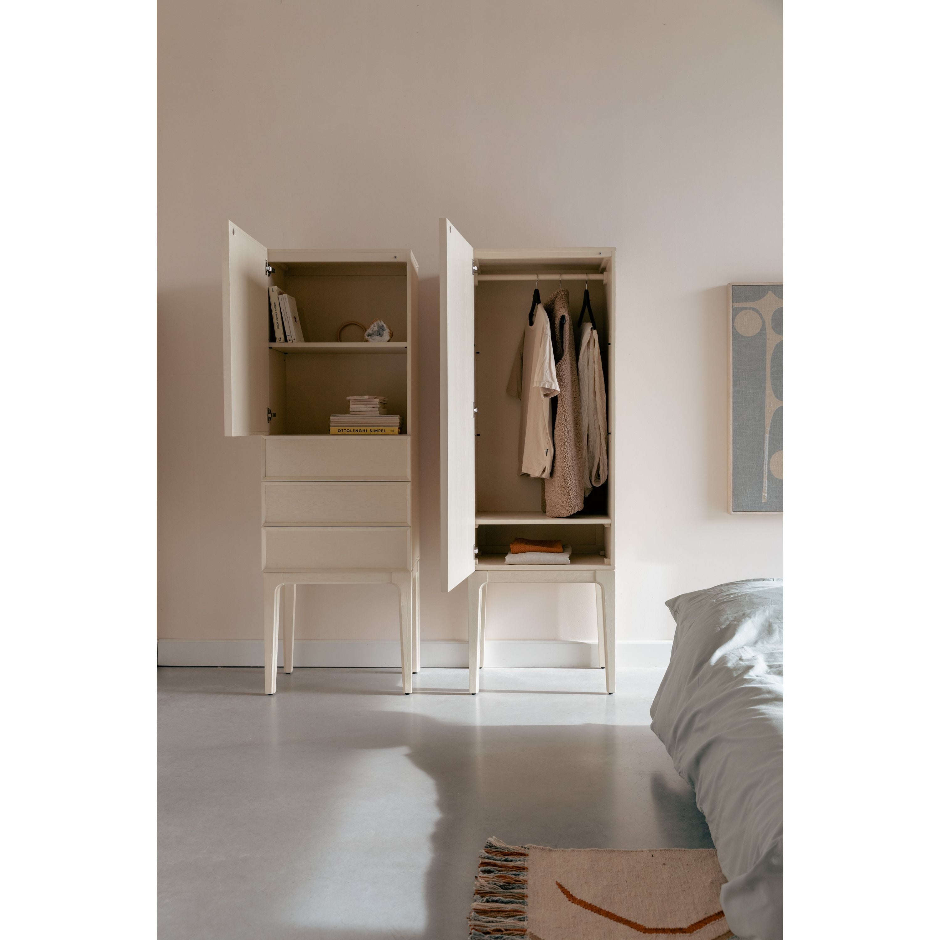Zuiver June Opbergkast - 3 Lades - Beige