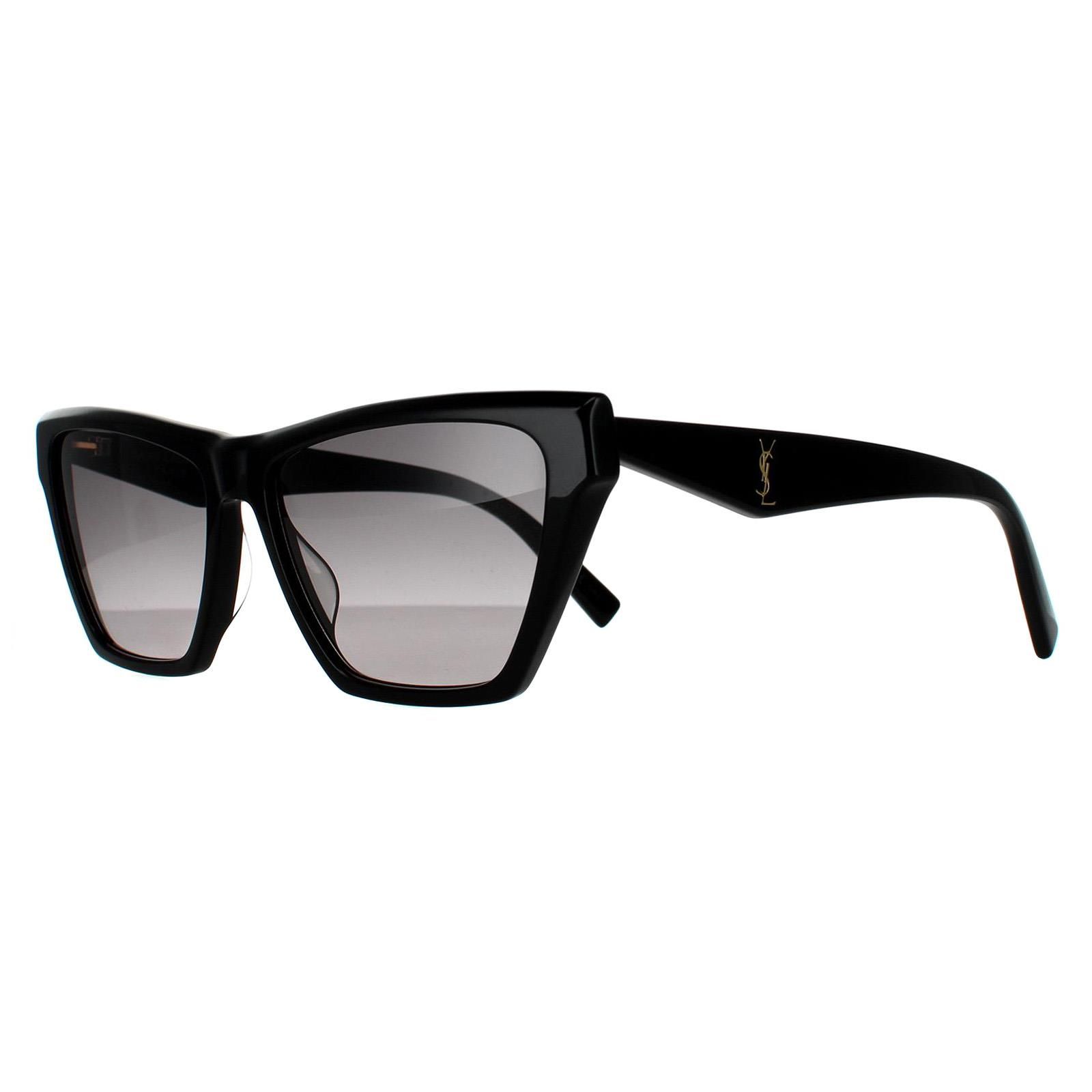 Saint Laurent Cat Eye Black Grey Gradient Sunglasses