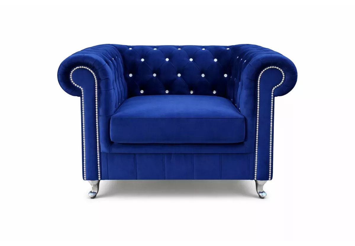 Nowoczesny fotel tapicerowany Chesterfield Asti