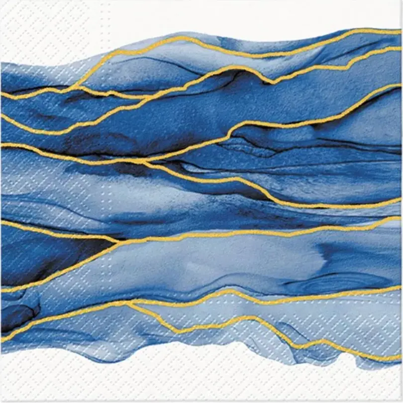 Serviette 20er-Set Wasserfarben Wellen