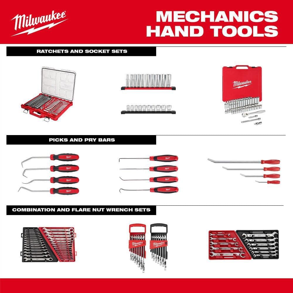 Milwaukee 48-22-9482 32-Piece Metric 3/8 in. Mechanics Ratchet and Socket Set with PACKOUT Case