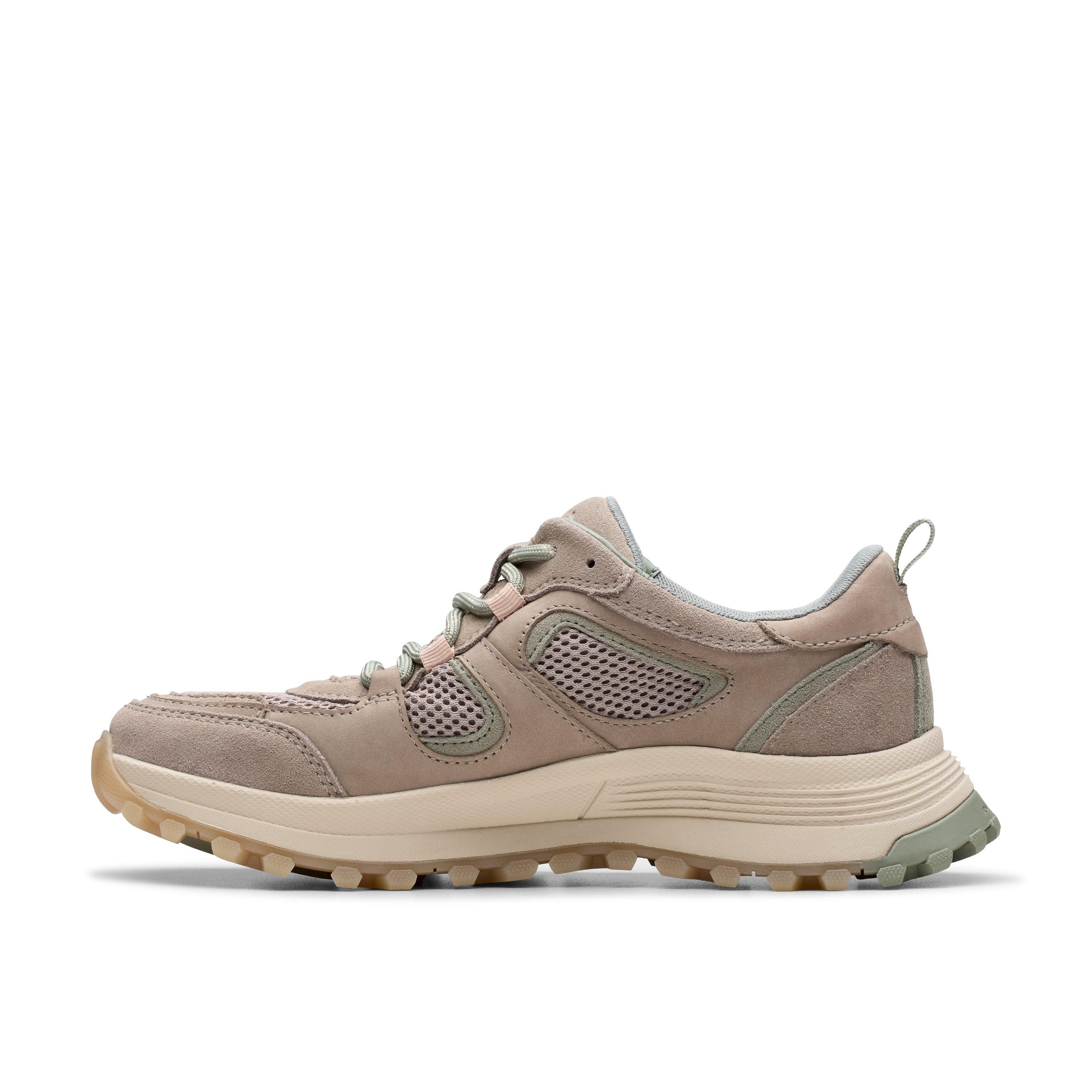 Clarks ATL Trek Vibe Waterproof Light Grey Combination Trainers
