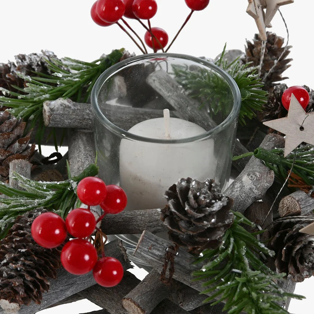 Porta Velas Estrela 20cm ALPINE