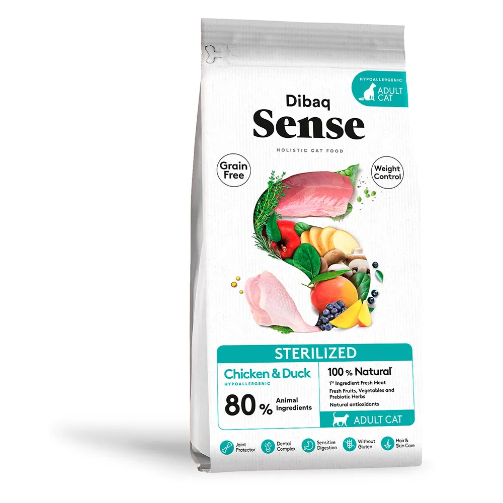 Dibaq Sense Grain Free Sterilized chicken & duck cat food 6kg