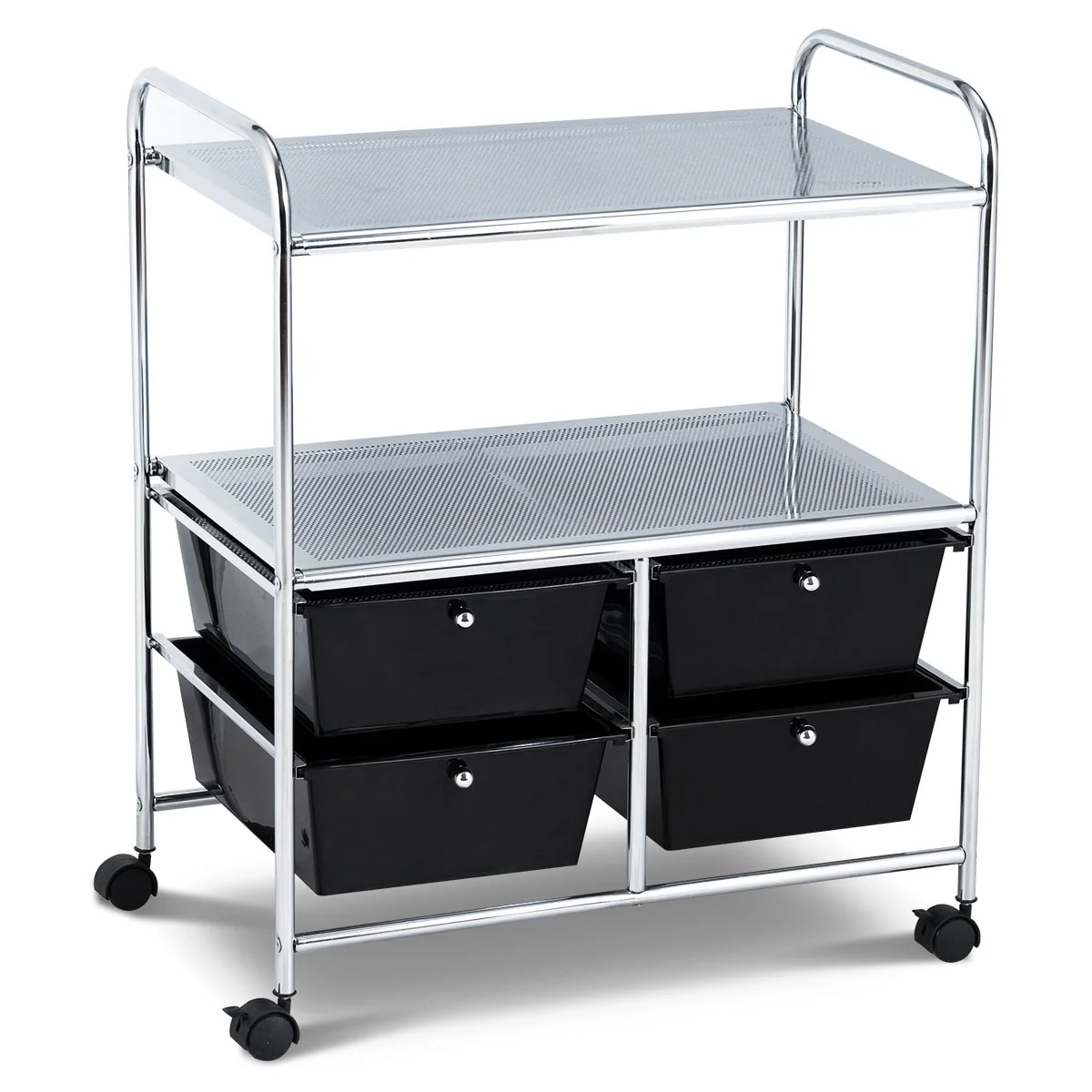 Costway 4Drawer Rolling Storage Cart shelf Scrapbook Paper Office - See Details