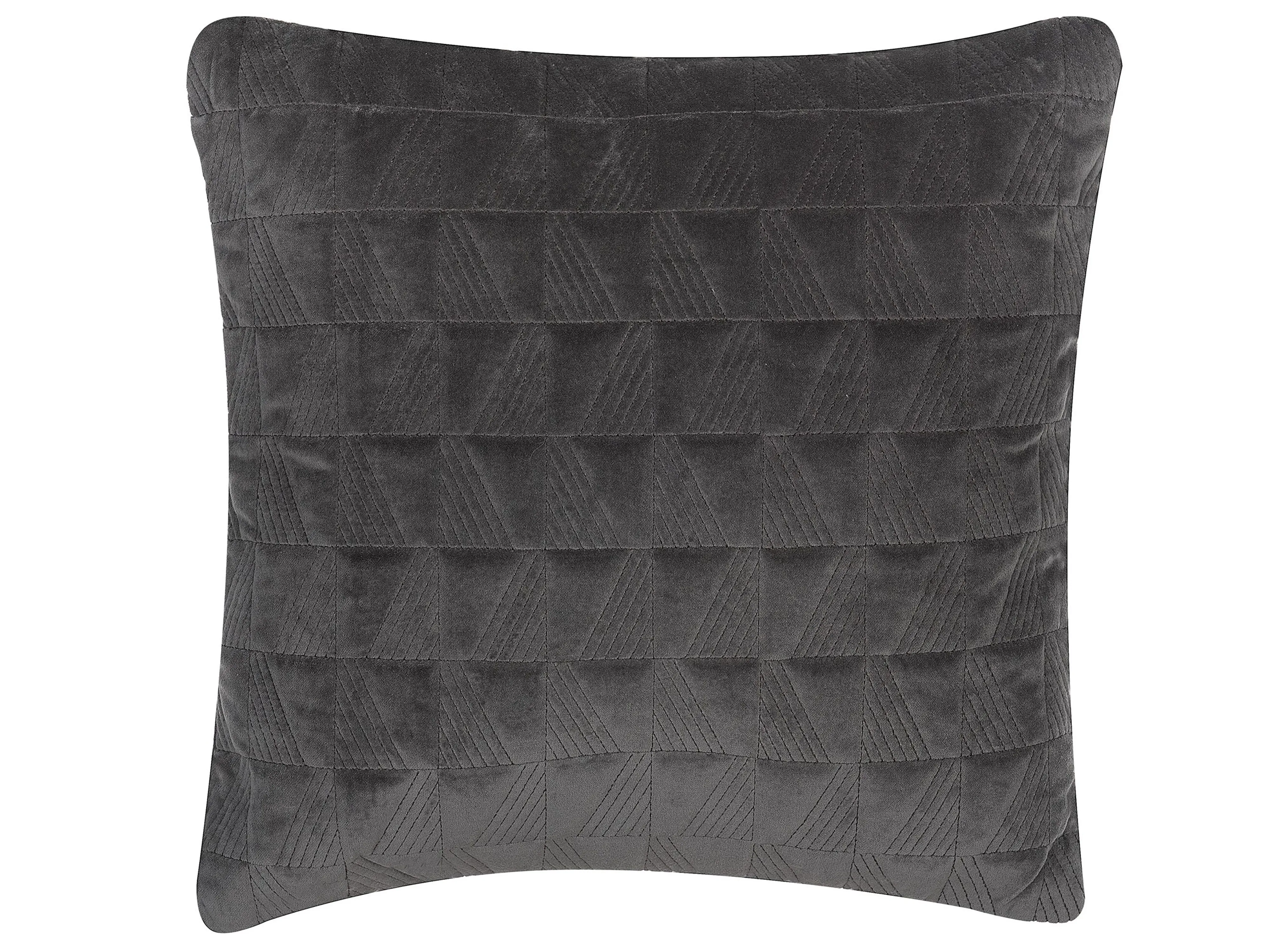 Throw Cushion LALAM Cotton 45 x 45 cm Grey Chevron Pattern