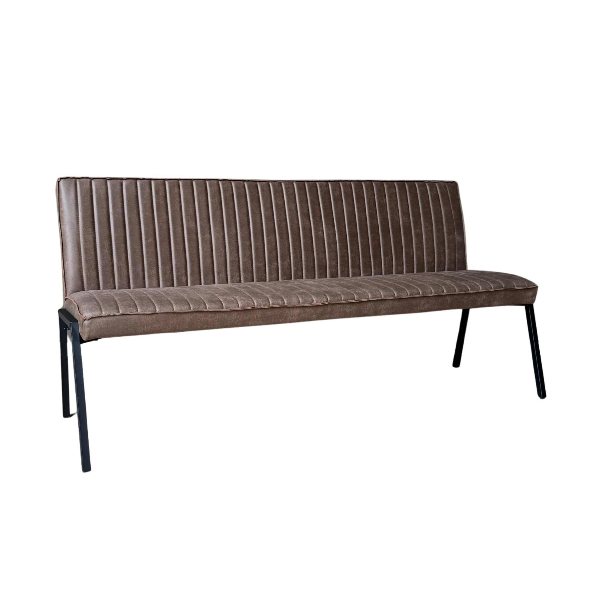 Banc de table à manger marron à bandes 185 cm CORTINA