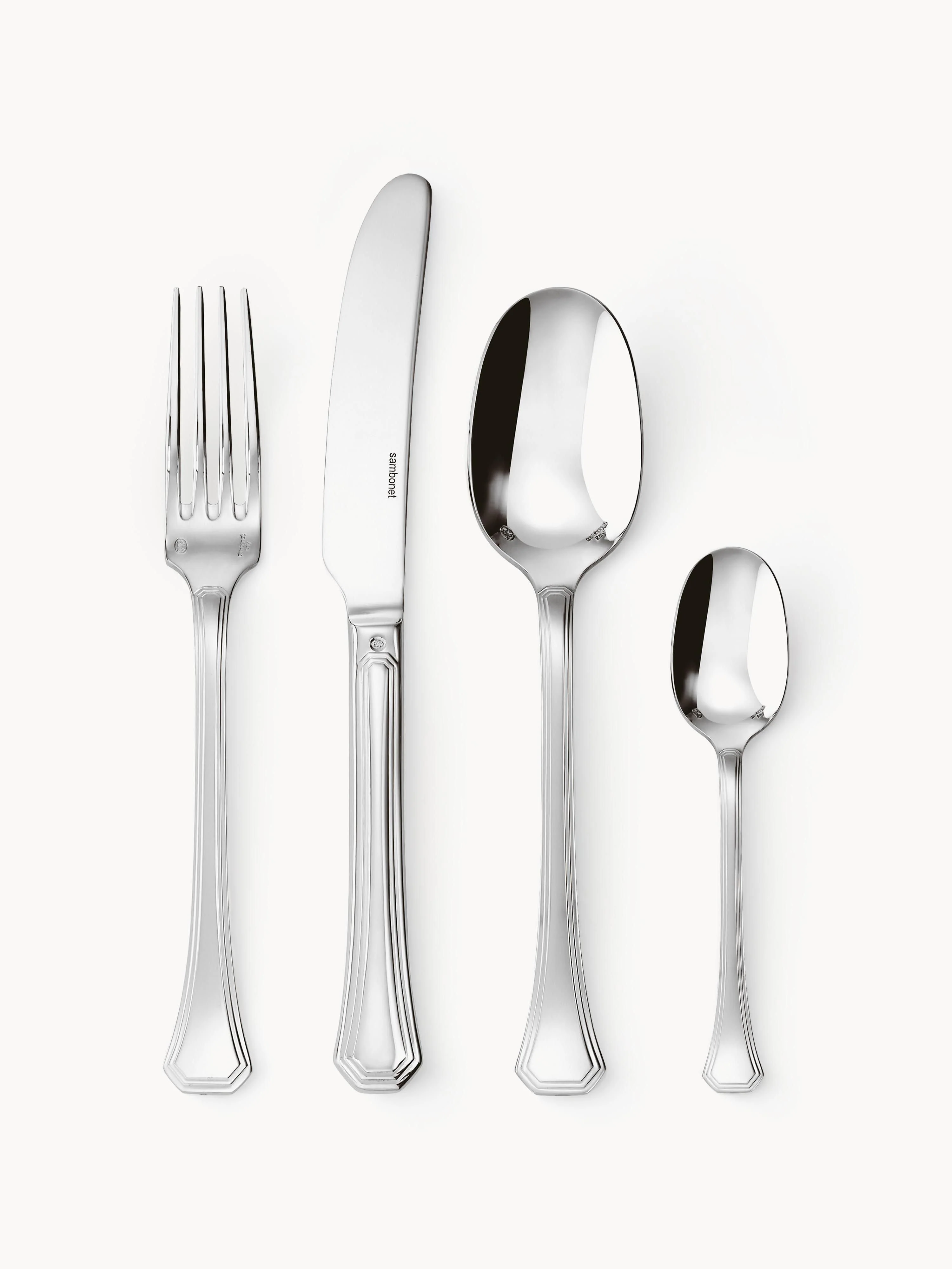 Hochglanzpoliertes Besteck-Set Twenties, 6 Personen, 24er-Set