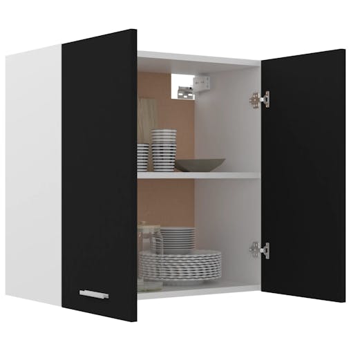 NNEVL Hanging Cabinet Black 60x31x60 cm Chipboard