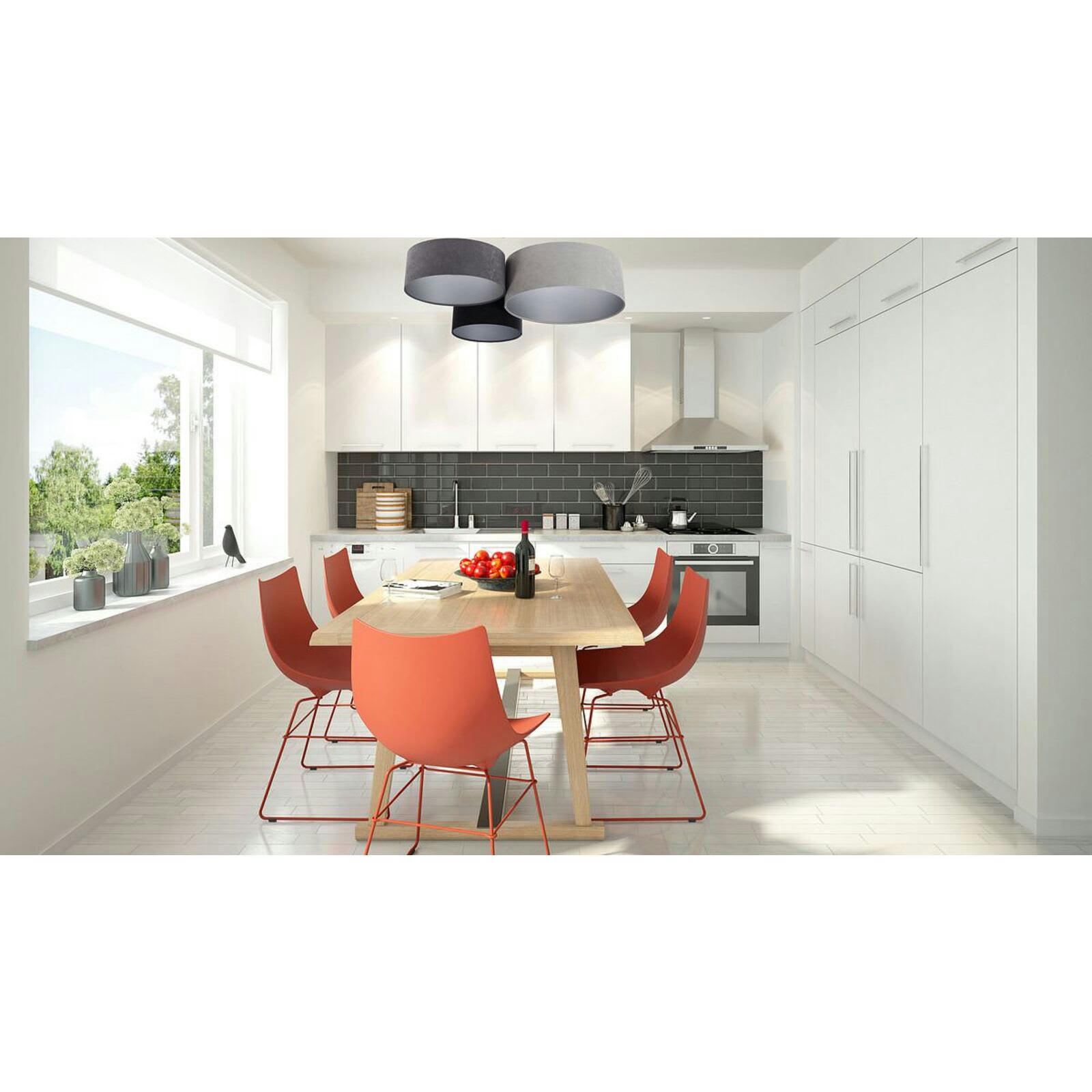 TRIO - Plafonnier Tissu Gris