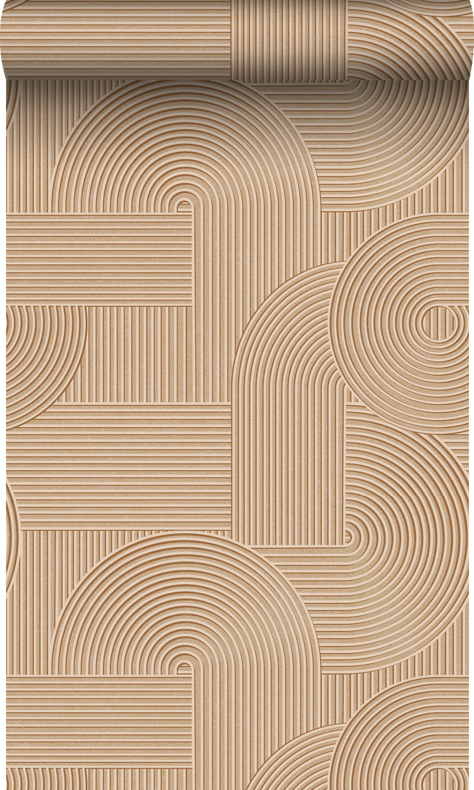 Origin Wallcoverings behang grafisch 3D motief licht terracotta - 53 cm x 10.05 m - 348016