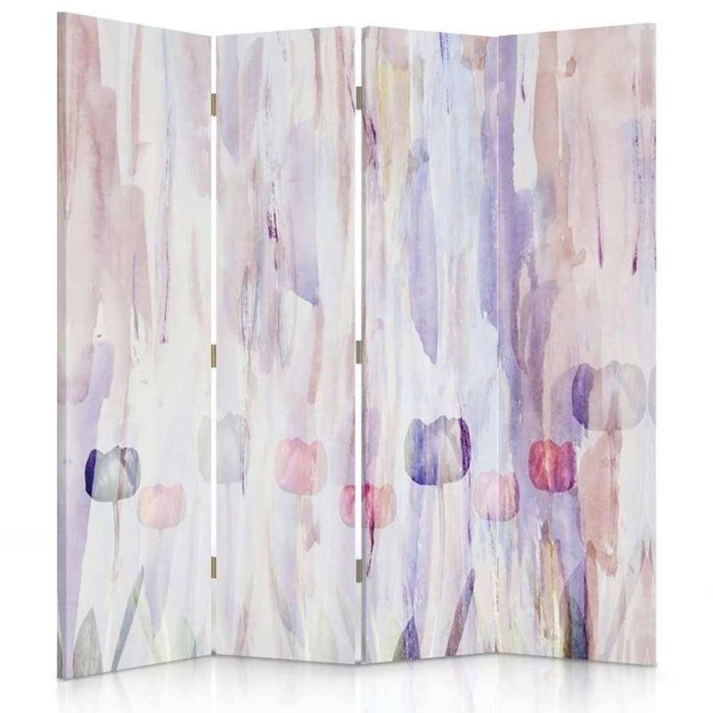 - Paravent - Cloison Modern Art Tulip cm 145x170 (4 volets)