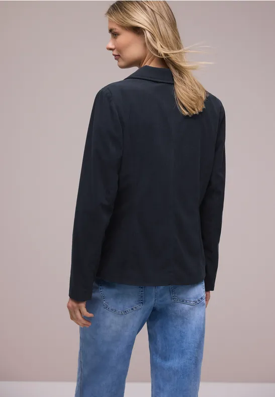 Blazer im langen Schnitt mit Struktur