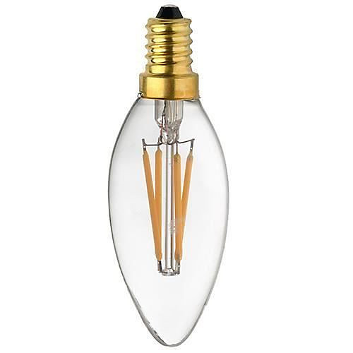 Ampoule Lampe E14 LED Filament droits 4W classique verre clair