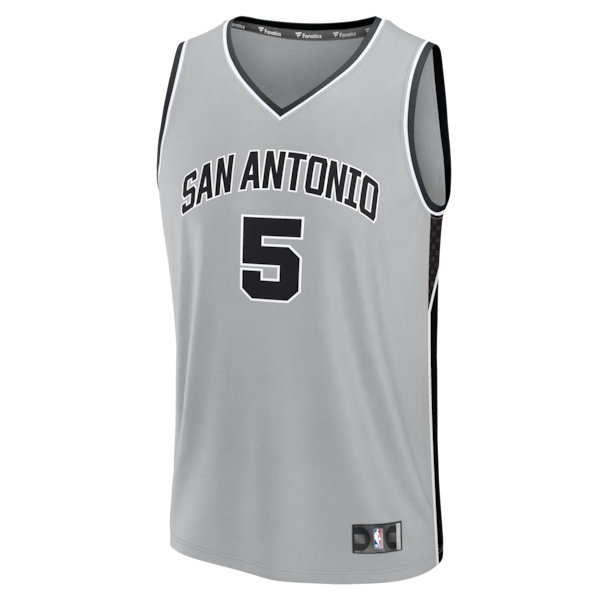 Stephon Castle San Antonio Spurs  Fast Break Jersey - Statement Edition - Silver