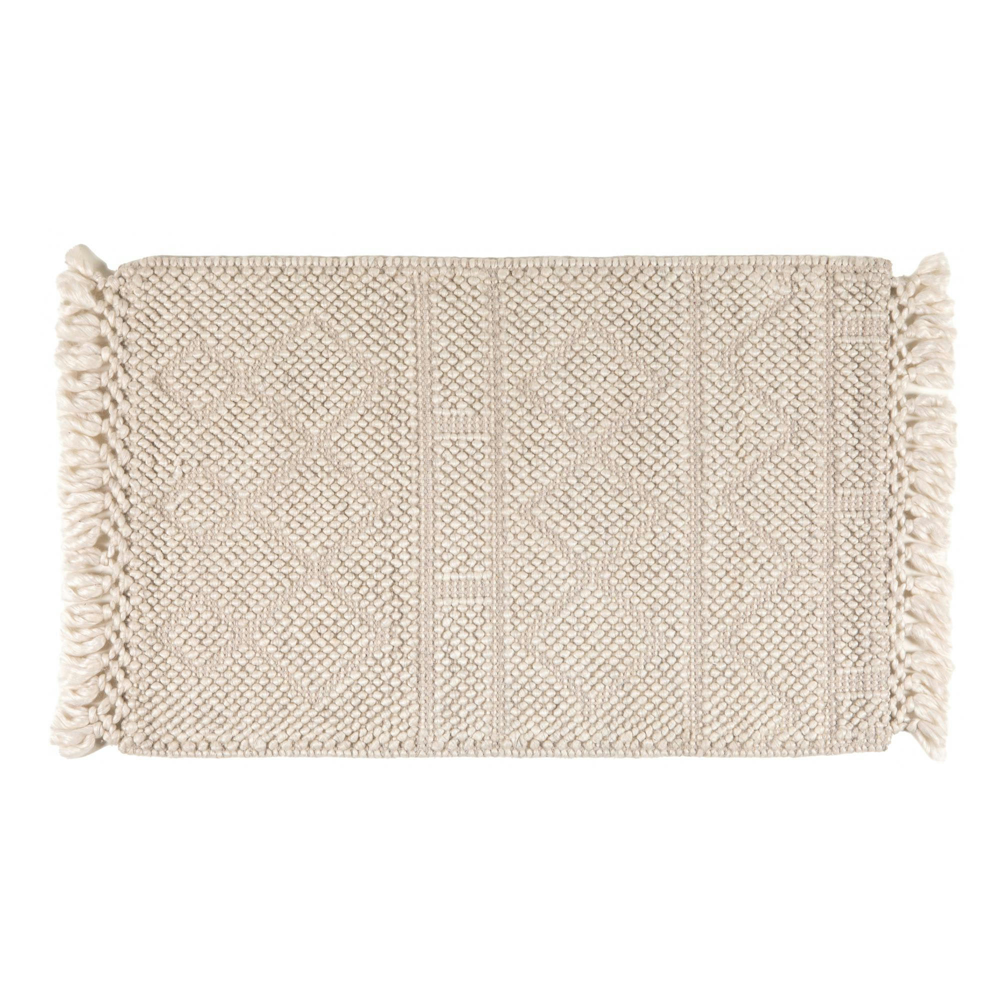 SOAN - Tapis  outdoor en coton recycle neige 60 x 90