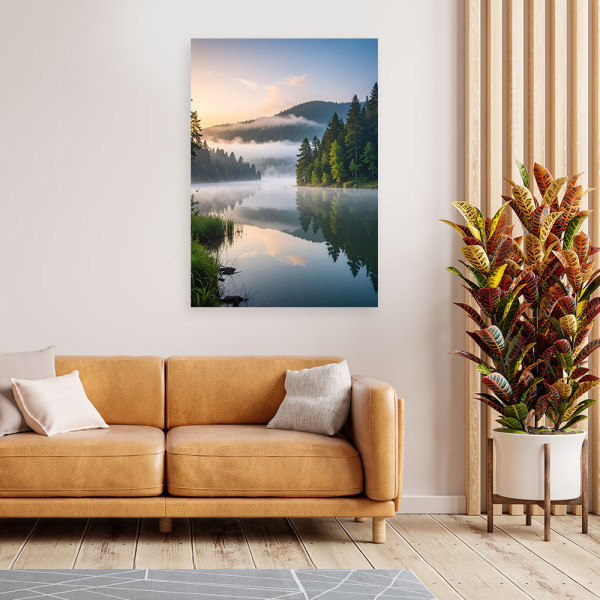 Obraz do salonu sypialni biura, Krajobraz jezioro góry natura 20x30