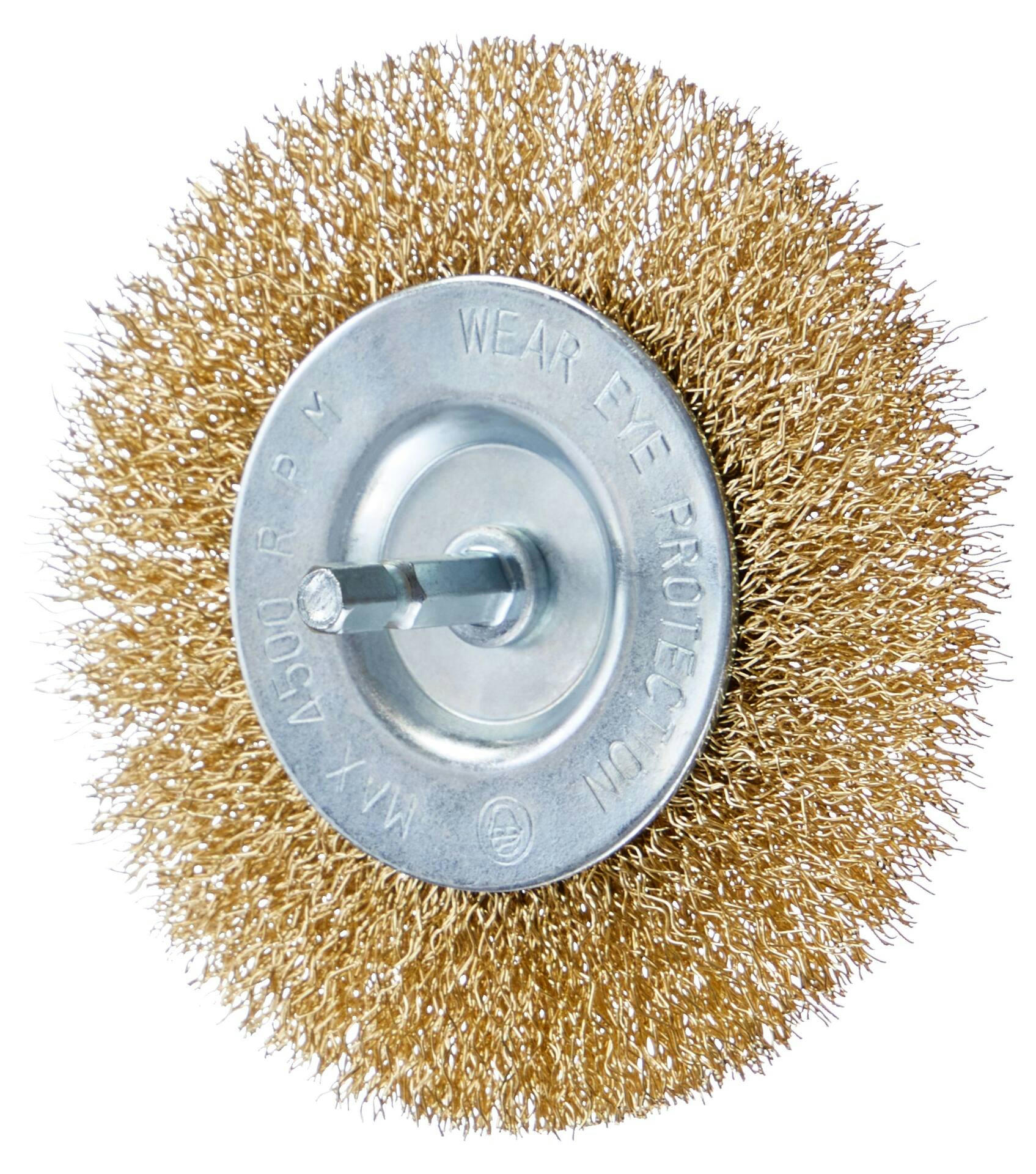 Mastercraft Flat Wire Wheel Brush, Coarse, 4-in