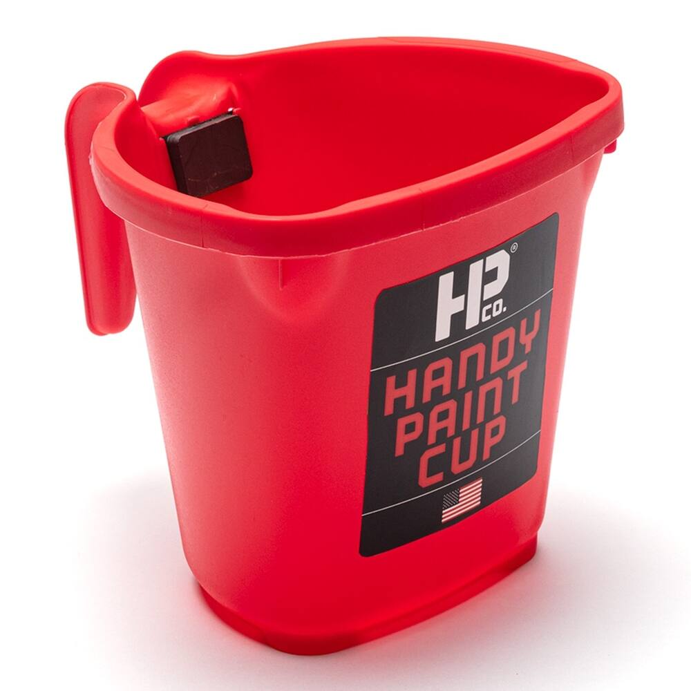 Plastic Handy Paint Cup with Magnetic Brush Holder