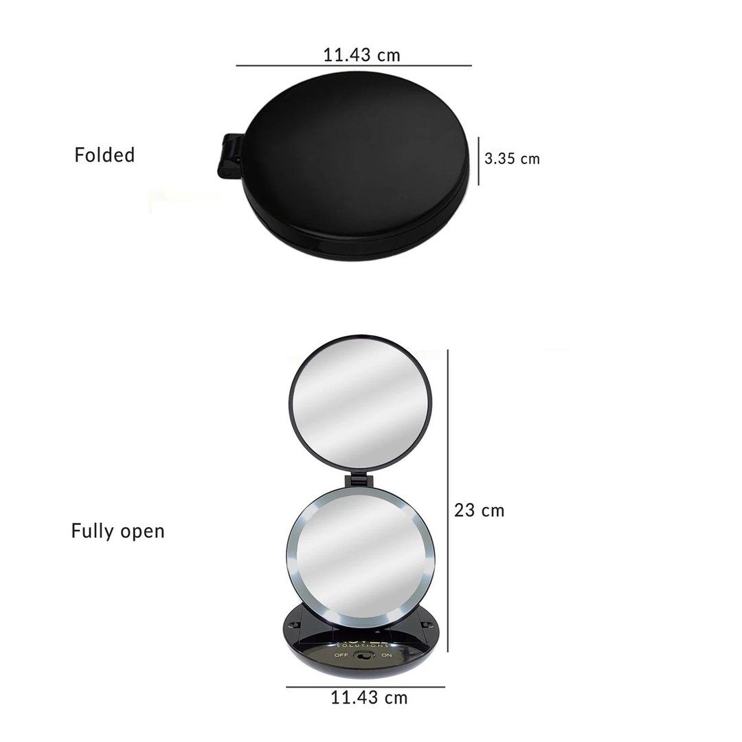 SPETLEK Folding Make Up LED Light Mirror Travel Handheld