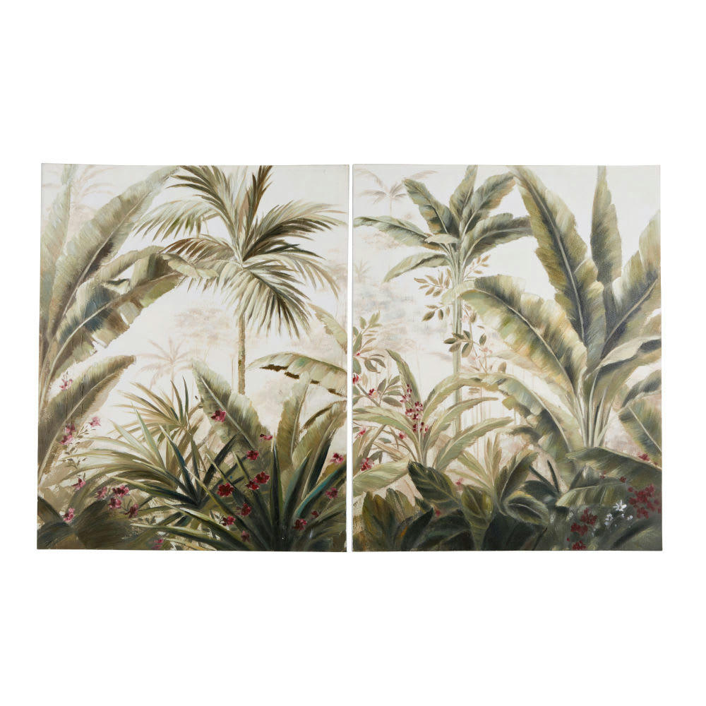- Toiles imprimé paysage tropical 160x100 (x2)