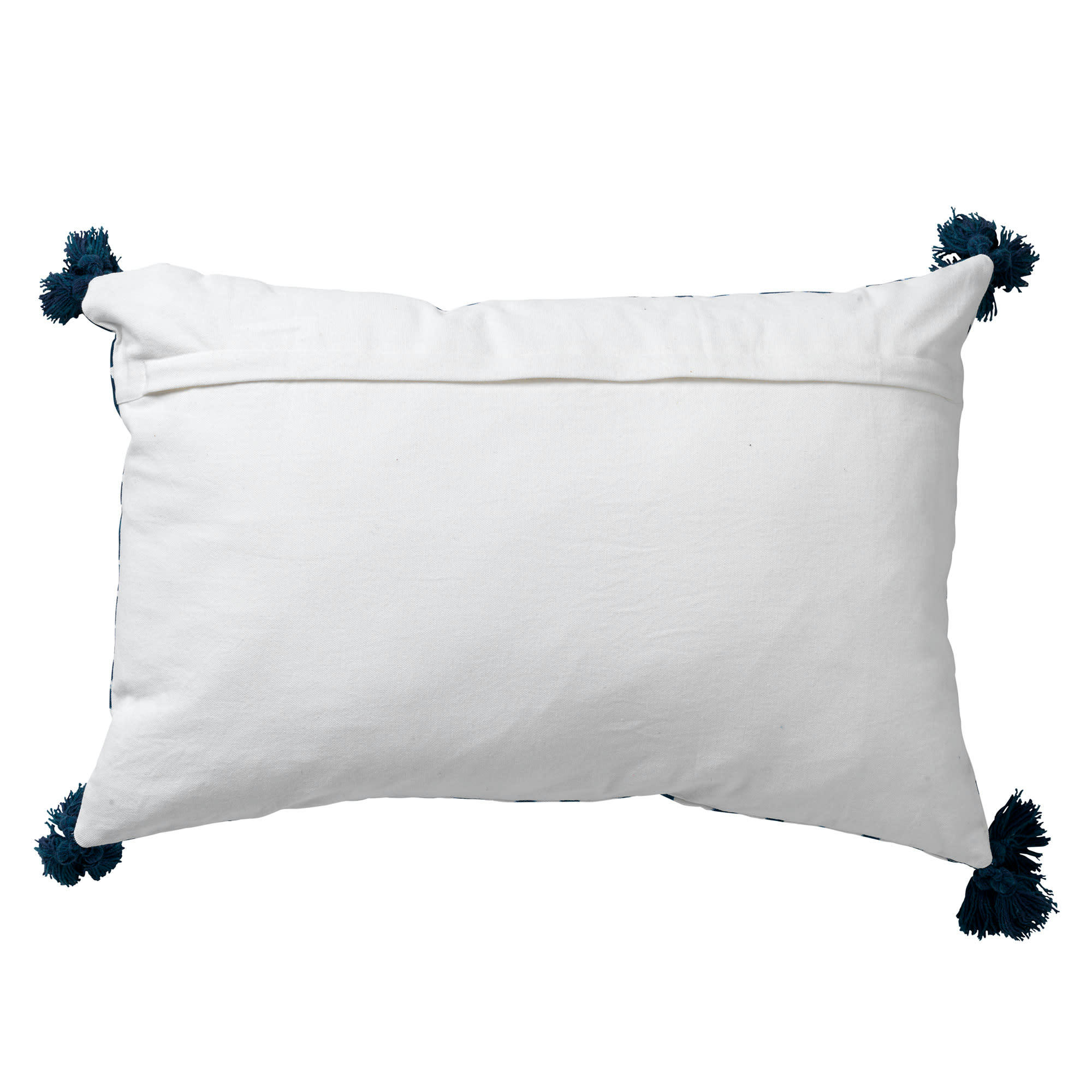 - Housse de coussin bleu en coton-40x60 cm avec motif