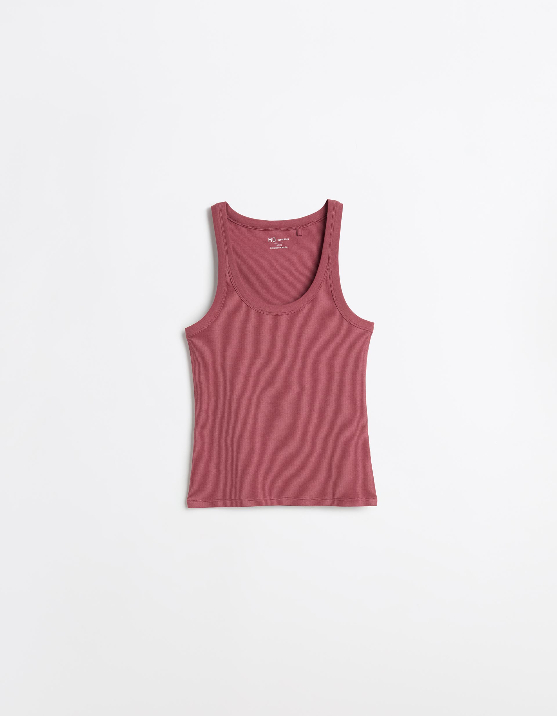 Tank Top Canelado, Mulher, Vermelho