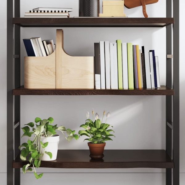 VidaXL Półka ciemnobrązowa 80x60x(2-4) cm
