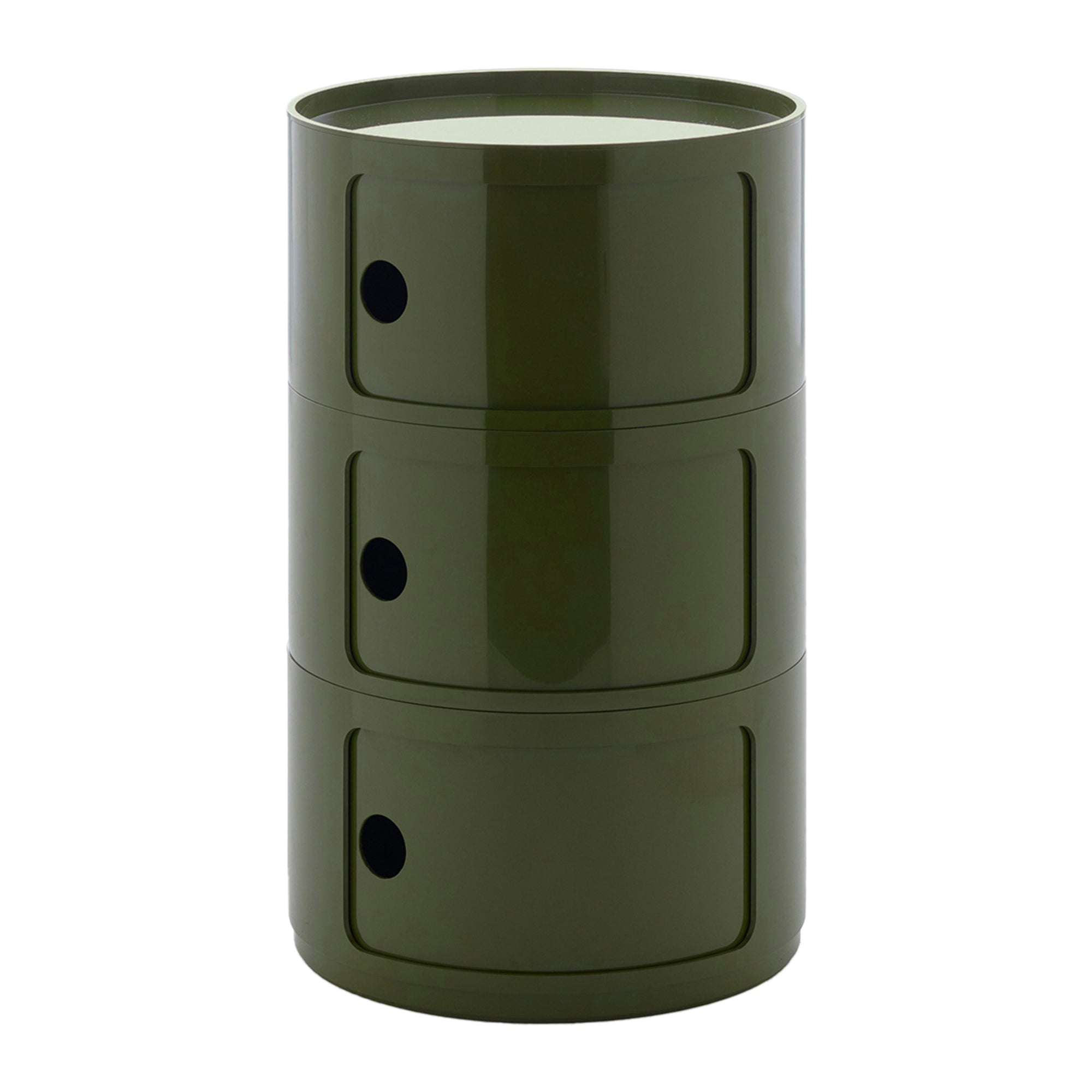 Kartell Componibili Kast Ø 42 cm - 3 Modules - Groen