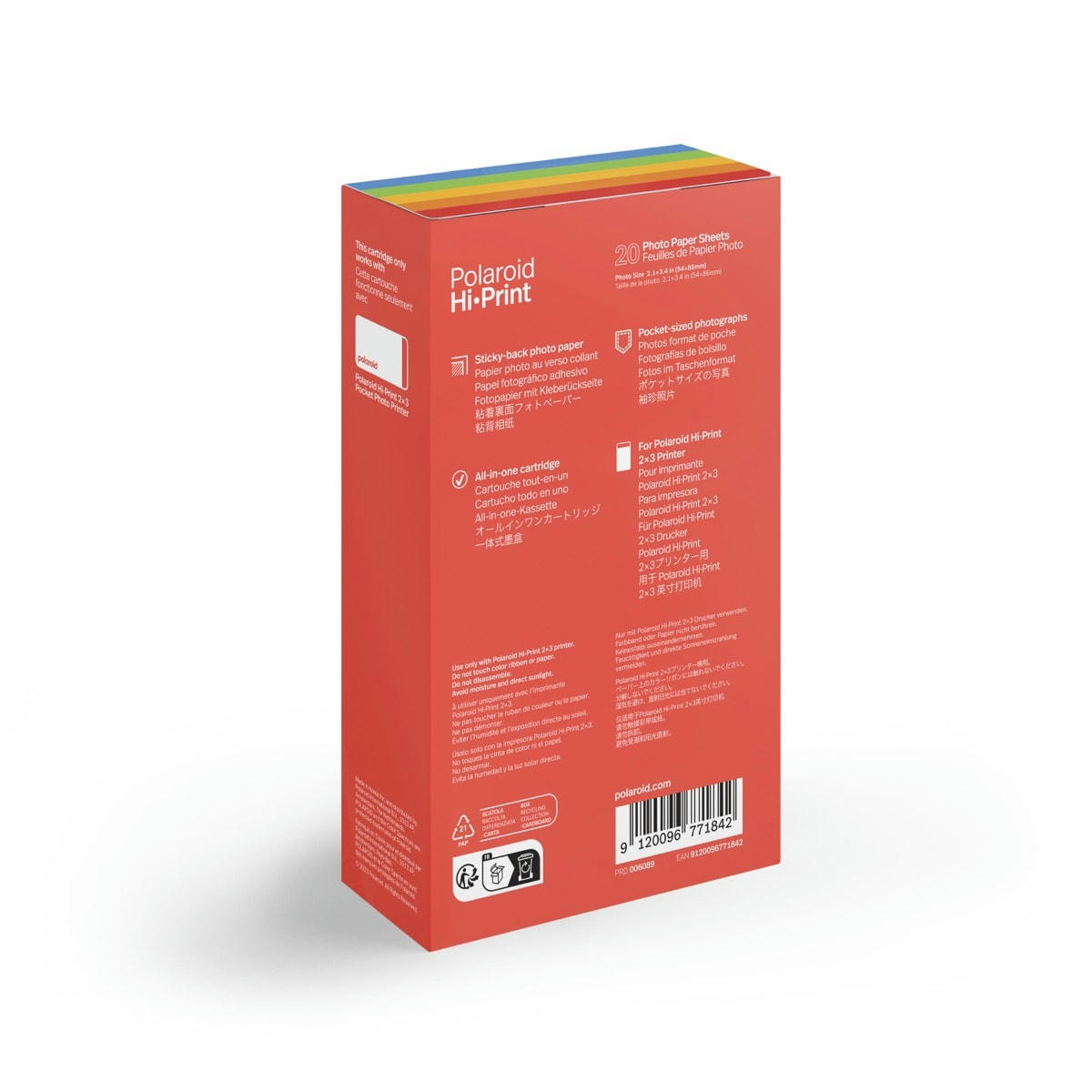 - Papier photo  Hi·Print 2×3 Paper Cartridge White