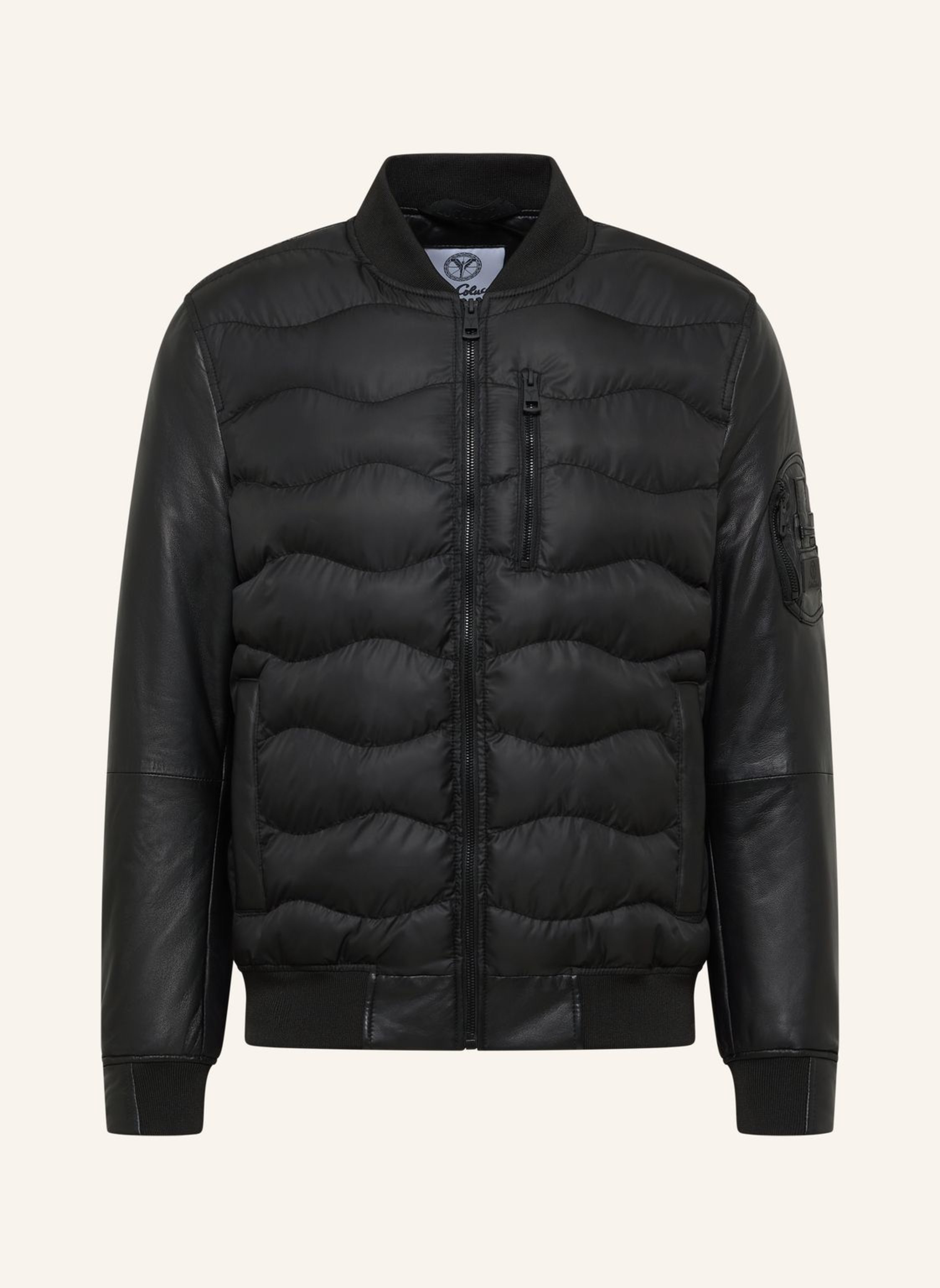 CARLO COLUCCI Herren Nylon Lederjacke FELLER