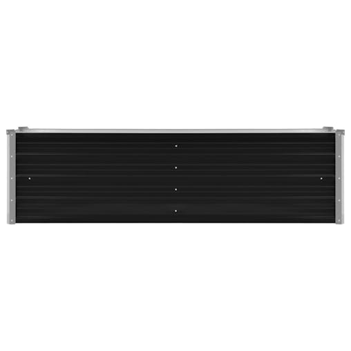 NNEVL Garden Raised Bed Anthracite 160x40x45 cm Galvanised Steel