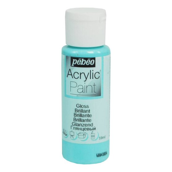 Pebeo Aqua Blue Gloss Acrylic Craft Paint 59ml