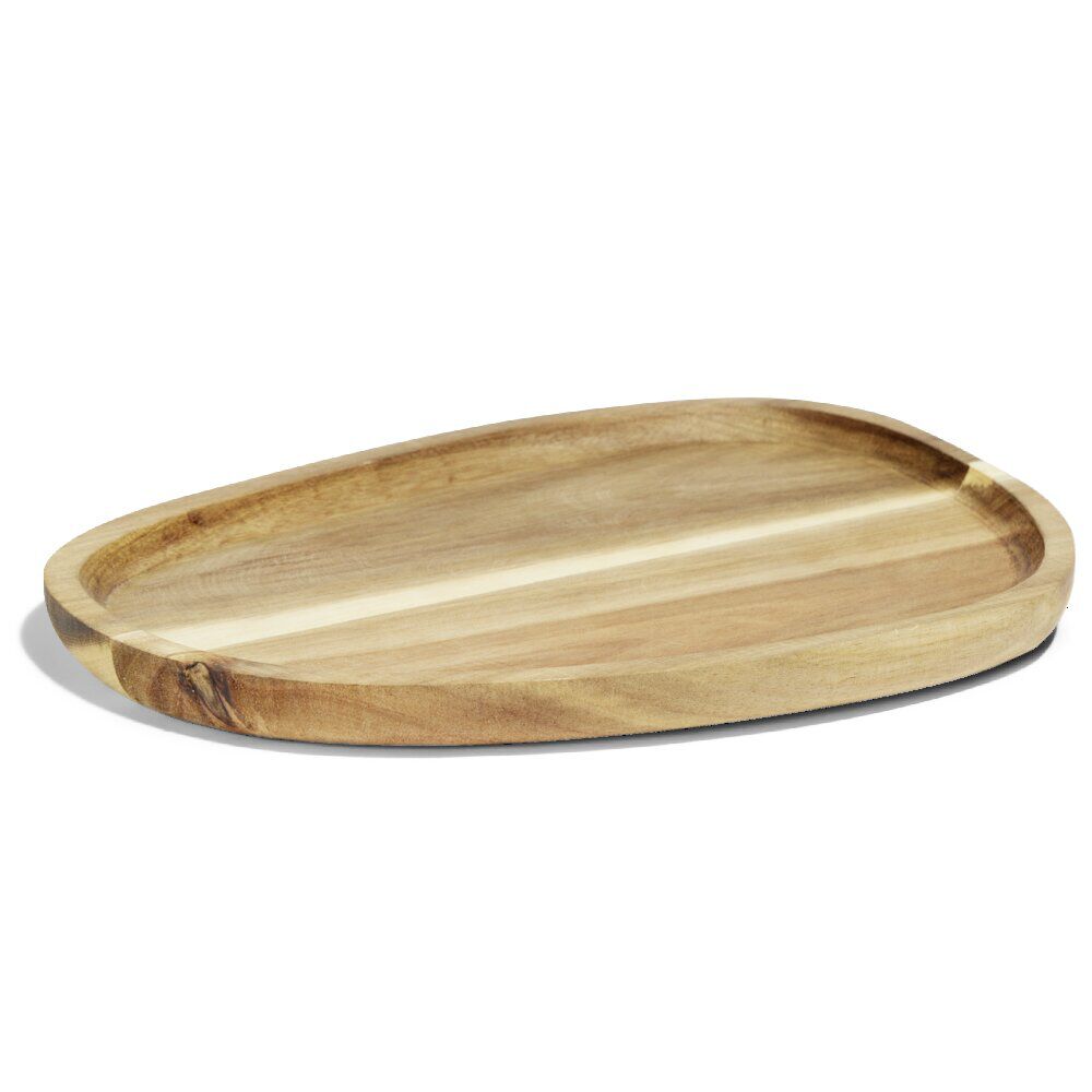 Plateau en bois d'acacia ovale 20x28cm
